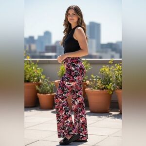 Super Soft Graphic Lounge Pants-LOVE | Comfy Stretch Pull-On Pants | NWT